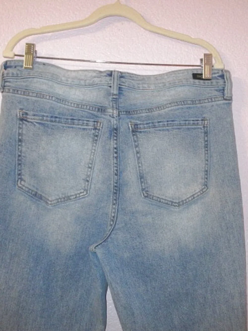 Liverpool Denim Jeans Size 12 31 Hannah Crop Flare Laramie High Rise Fringe EUC